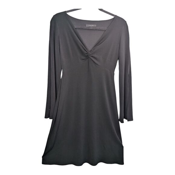 Laundry by Shelli Segal Black Classic Elegant Lbd dress midi Empire Waist Small - Picture 3 of 13